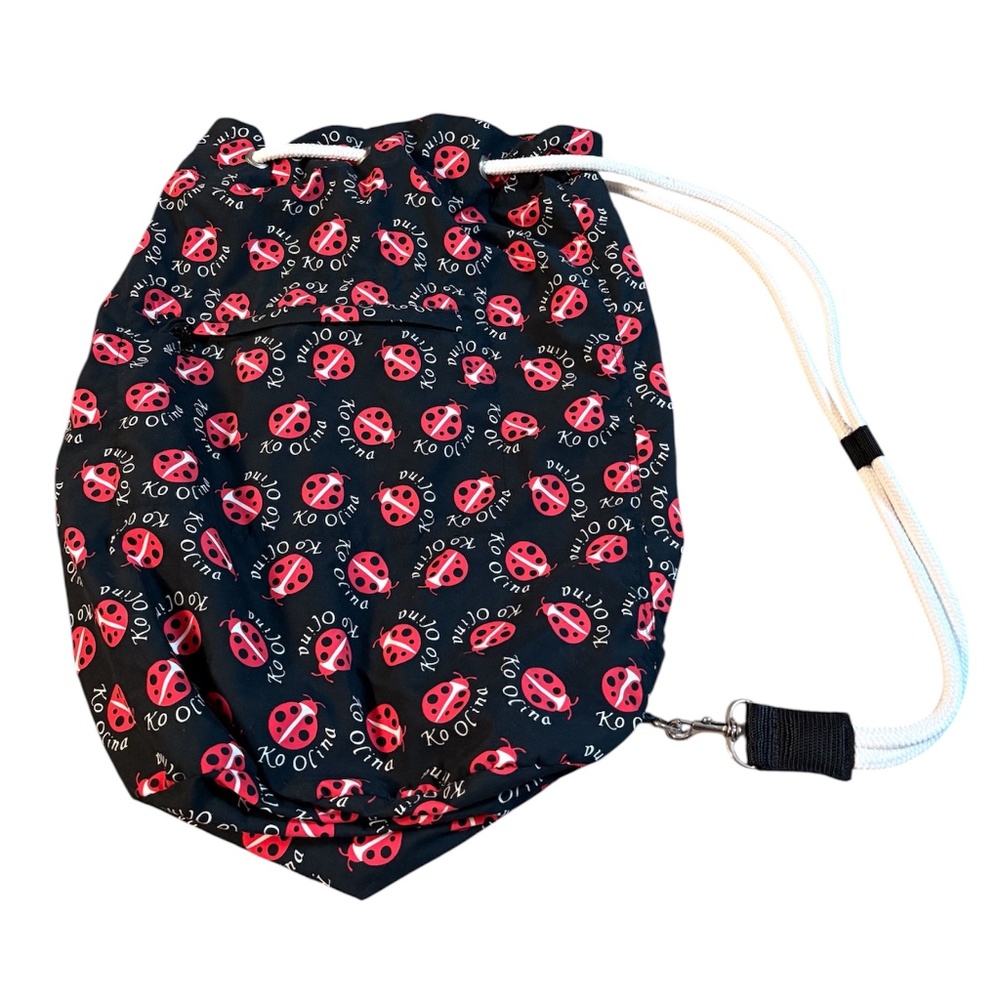 Ko Olina ladybug drawstring backpack with zipper pouch